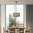 thumbnail image 6 of Miumaeov 4-Light Rattan Chandeliers 20" Hand Woven Bohemian Pendant Chandelier Light Fixture for Kitchen Island Living Room Bedroom Hallway Foyer, 6 of 12