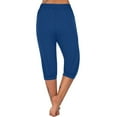 thumbnail image 4 of Tbopshirt Capri Pants for Women Summer High Waisted Solid Color Matching Slim Fitting Yoga Gym Pants,Plus Size Pants for Women, 4 of 8