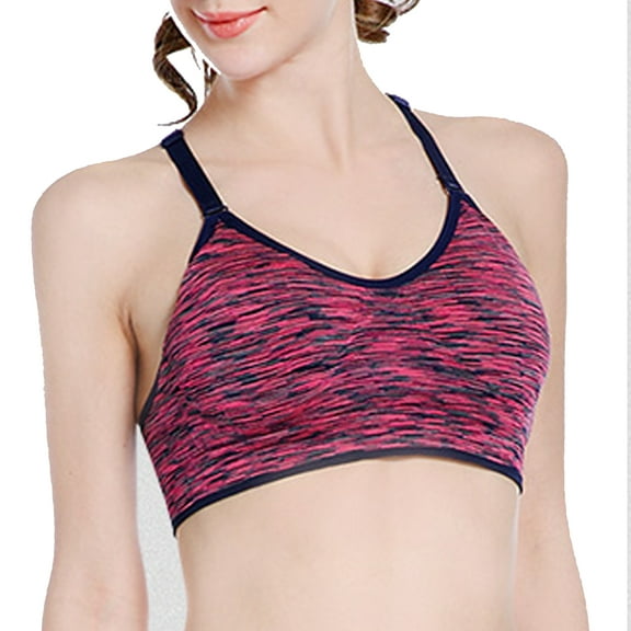 LELINTA Women's Seamless Mesh Removable Cups Sports Bra High Impact Support Workout Yoga Sports Five Color