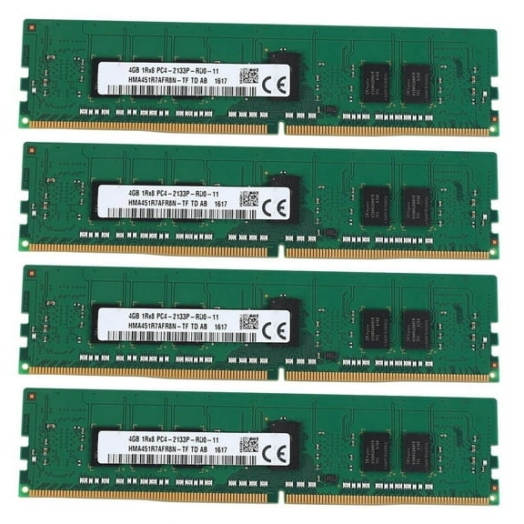4X DDR4 4GB Server Memory Ram 1RX8 PC4-2133P PC4-17000 1.2V