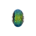 thumbnail image 2 of Solid 925 Sterling Silver Reflections Green & Blue Glass Bead (9.1mm x 12.7mm), 2 of 3