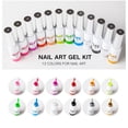 thumbnail image 3 of Esmalte de uñas Clearance (Buy 2 get 1 free) Esmalte de Uñas de Gel Pintado Set Art Gel 12 Colores Neon Amarillo Verde Purpurina Astilla Oro 96ml, 3 of 9
