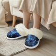 thumbnail image 3 of Chririnla Trippy Dragonfly Print Fuzzy Slippers for Women Indoor Novelty Home Shoes with Anti-Skid Sole Plush Slippers for Winter Home, 3 of 7