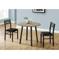 thumbnail image 2 of Monarch Specialties Dining Table Set, 3pcs Set, Small, 35" Drop Leaf, Kitchen, Metal, Laminate, Brown, Black, Contemporary, Modern, 2 of 4