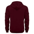 thumbnail image 3 of European Men's Quarter Zip Pullover Hooded Sweatshirt with Raglan Sleeves and Large Pockets Casual Loose Fit Comfortable Jacket, 3 of 3