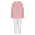 thumbnail image 3 of Timdgard Ensembles de Pyjama pour Femmes Automne Hiver Chandail à Capuchon en Polaire Chauds Pantalons Décontractés Confortables, 3 of 6