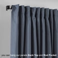 thumbnail image 3 of 3S BROTHERS Solid Linen Look Curtains Drapes Home Decorative Set of 2 Panels Linen Window Curtains Hanging Back Tap & Rod Pocket Nursery Room Bedroom Office - Sky Blue 52"x108" Each, 3 of 7