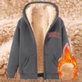 thumbnail image 4 of Bibifish Womens Graphic Fleece-Lined Hoodies "Brooklyn New York" Full Zip Hoodies Side Pockets Relaxed Fit Casual Daily Outerwear For Ladies, 4 of 5