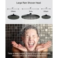 thumbnail image 3 of BRIGHT SHOWERS Round Rain Shower Head 9 Inch High Pressure Rainfall Showerhead for Bathroom, Luxury Rain Shower Head with Adjustable Angle, Easy to Install, Oil-Rubbed Bronze, 3 of 8