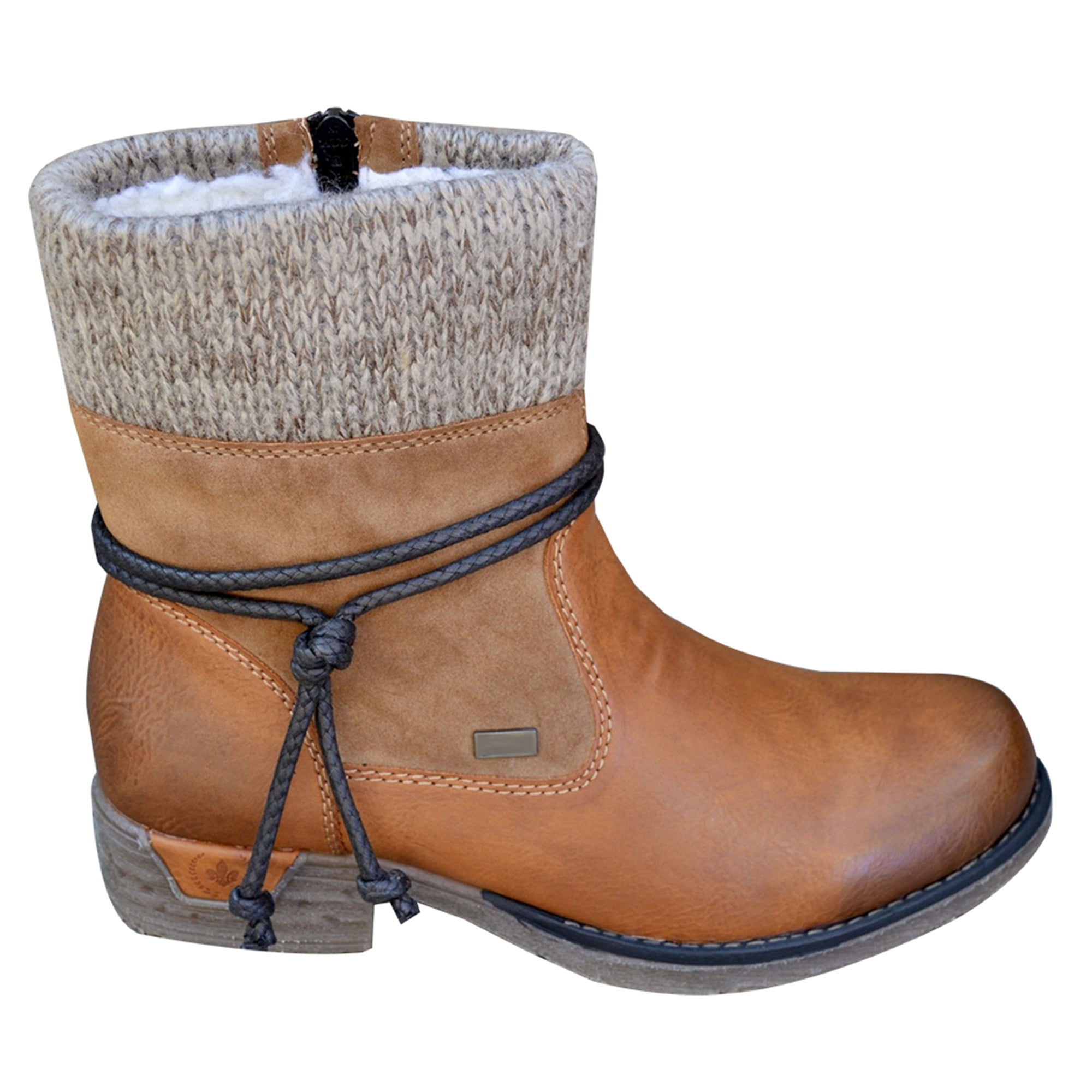 Ren deformation skøjte FEIOS Women Fleece Lined Ankle Boots Winter Warm Low Block Heel Booties  Camel - Walmart.com