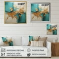 thumbnail image 4 of Designart "Turquoise Calm III" Abstract Landscape Floater Framed Canvas Wall Art, 4 of 7