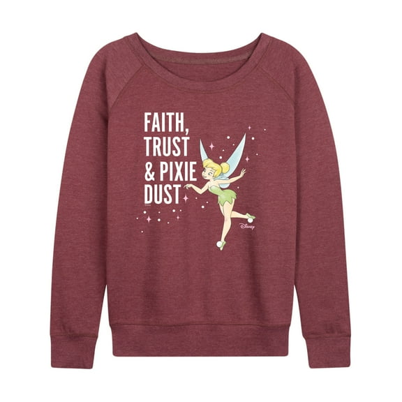 Tinker Bell - Faith Trust Pixie Dust - Ladies French Terry Long Sleeve Shirt