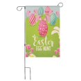 thumbnail image 2 of HongHeng Easter Garden Flag, Easter Decor Bunny Eggs Yard Flag 13x17 Double Sided, Easter Garden Flags Holiday Spring Burlap Signs Home Decorations Rustic Outdoor Farmhouse, 2 of 6