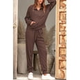 thumbnail image 2 of Womens 2 Piece Sweatsuits Set Long Sleeve Half Zip Pullover Sweatshirt Joggers Sweatpants Fall Outfits Tracksuit, 2 of 6
