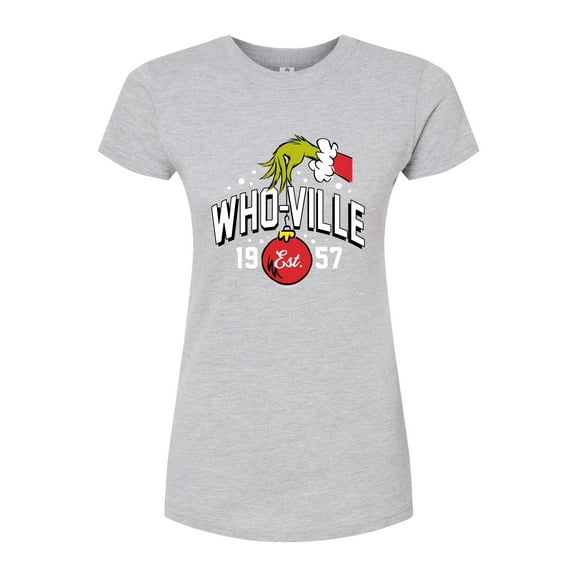 The Grinch - Whoville Grinch Hand - Juniors Fitted Graphic T-Shirt