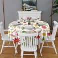 thumbnail image 2 of Christmas Round Tablecloth 60x60in(153x153cm) – Waterproof Polyester Table Cover with Full Print Design, Wrinkle Resistant & Washable for Kitchen Dining Party Decor, 2 of 6