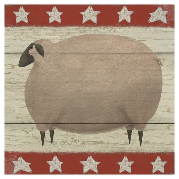 Americana Sheep by Willowbrook Fine Art Canvas Art