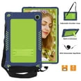 thumbnail image 3 of SOATUTO for Walmart Onn 11.6 Pro Tab Case ; for Walmart Onn 11.6 Pro Manufacturer Part Number 100043279 Heavy Duty Tbalet Case Cover with Kickstand / Shoulder Strap Kids Friendly Cover - Navy+Green, 3 of 6