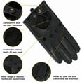 thumbnail image 4 of Jtbuh XLY Mens Touchscreen Unlined Leather Driving Gloves, 4 of 6
