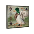 thumbnail image 3 of Stupell Patterned Rustic Mallard Duck Animals & Insects Painting Gray Floater Framed Art Print Wall Art, 3 of 6