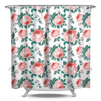 Waterproof Pioneer Shower Curtain 84x72 Inch Polyester Unique Colorful Floral Shower Curtain for Bathroom Hotel Home Decor with 12 Plastic Hooks