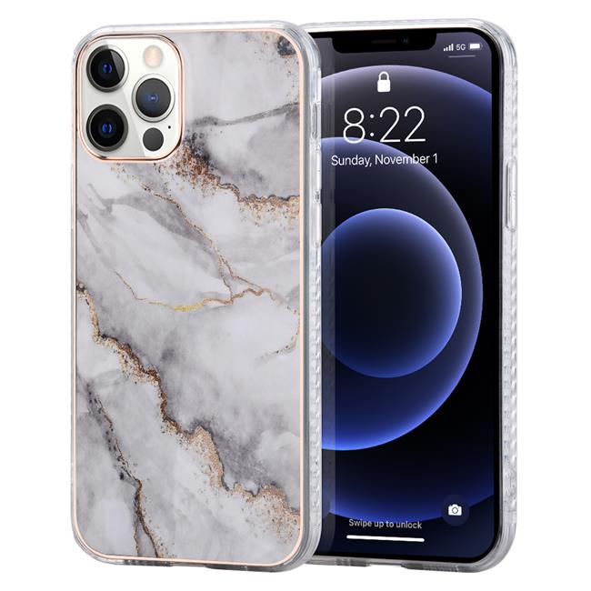 Dream Wireless Ftcip1267 Marb Gms Marble Imd Slim Fit Protective Tpu Case For Iphone 12 Pro Max 6 7 Grey Marble Sky Walmart Com