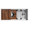 thumbnail image 3 of Ruvati 57-inch Workstation Ledge Kitchen Sink Undermount 16 Gauge Stainless Steel - RVH8555, 3 of 5