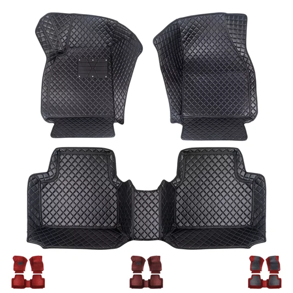 Car Floor Mats Custom Fit for Chevrolet Malibu 2016-2023, 3D Modeled Leatherette All Surround Car Floor Liners Full Set All-weather Protection Black