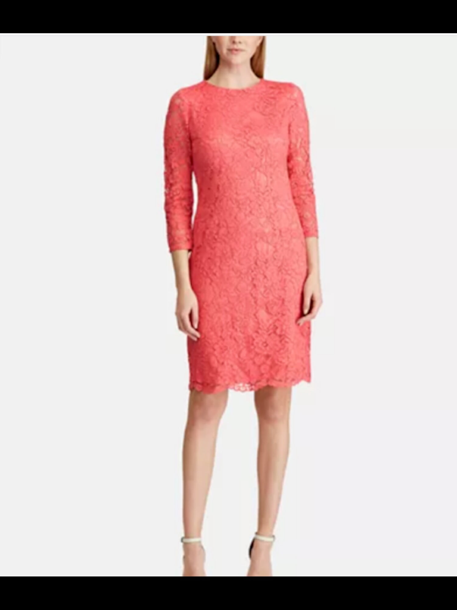 coral work dress