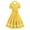 Elegant dress-Yellow, variant on Gamivast Holiday Dresses for Women Midi Dot V Neck Button Wedding Guest Dress 1950S Vintage Dress Retro Cocktail Dresses for Evening Prom Party