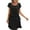 Black, variant on Cmfcve Women's Summer T-Shirt Dress Sweet Pleated Cake Dress Short Sleeve Round Neck Office Dresses