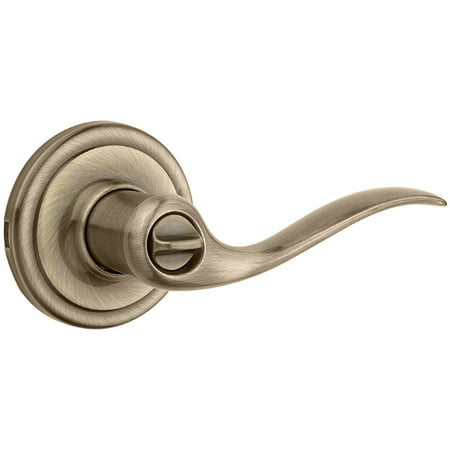 Kwikset 97402765 Tustin Entry/Front Door Keyed Door Handle Lever, Antique (Best Keypad Front Door Lock)