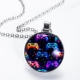 thumbnail image 2 of Game Controller Elegant Glass Circular Pendant Necklace - Stunning Jewelry for Women, 2 of 5