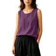 thumbnail image 2 of NTACZA Women Tank Tops Cotton Casual Round Neck Sleeveless Ladies Summer Tops, 2 of 6