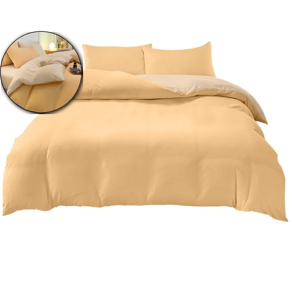 Four Piece Bedding Set for Dormitory Beds – Soft Washed Polyester, Multicolor, Includes Quilt Cover, Fitted Sheet, 2 Pillowcases