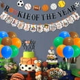 thumbnail image 4 of Sports 1st Birthday Decorations Rookie of the Year Banner Cake Topper All Star Monthly Photo Banner Garland Balloons for Boys First Birthday Party Supplies, 4 of 6