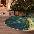 thumbnail image 5 of KLL Christmas Tree Skirt,Party Decorations Farmhouse for Christmas Decorations Holiday Party 30" -Turquoise Golden Swirl, 5 of 6