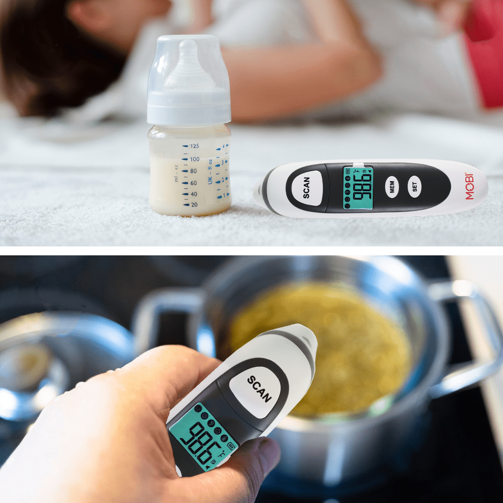 MOBI DualScan Prime Ear & Forehead Thermometer with Object Temperature Readings for all ages