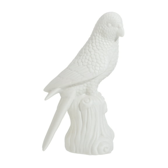 COSMOBETTY Elegant White Ceramic Parrot Craft Home Decor Bird Decor For Home Porcelain Birds