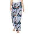 thumbnail image 2 of Lsque Police Car Print Women's Pajama Pants, Lounge Pant - Comfortable Home Wear,Elastic Waistband, Stylish Design-X-Large, 2 of 9