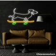 thumbnail image 3 of Glowneon Dachshund Dog Skateboard Neon Sign, Skate Boarding Led Sign, Skate Club Decor, Dog Sign, 3 of 5