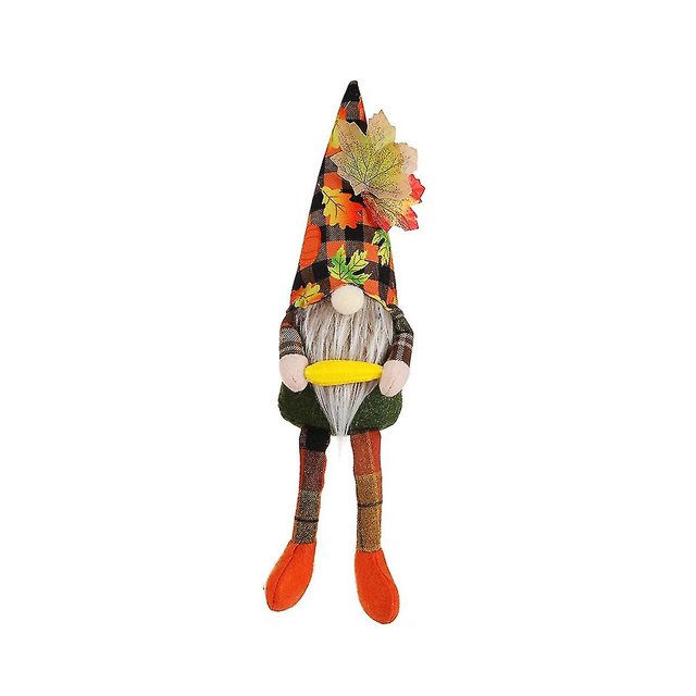 Thanksgiving Maple Leaf Faceless Elderly Doll Fall Harvest Festival Holding Corn Rudolph Pumpkin Do