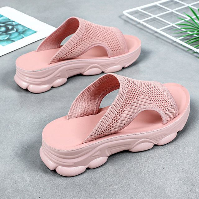 Diapositivas para mujeres Senanal Sandalias sin deslizamiento Sombronas gruesas Arch Sports Sports Sports Sandalias de malla informal cómodas para interiores al aire libre