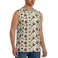 thumbnail image 2 of Bingfone Insects A Pattern Men's Tank Tops Workout Sleeveless Tee Shirts Running Beach Tanks for Men-3X-Large, 2 of 7