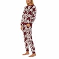 thumbnail image 2 of Disney Ladies' Mickey Mouse Fleece 2-Piece Pajama Set, Red Small, 2 of 4
