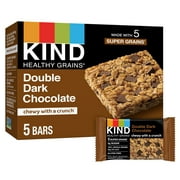 KIND Healthy Grains Bars, Double Dark Chocolate, 1.2 oz, 5 Count