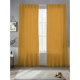 thumbnail image 2 of Pure Turmeric Sheer Curtains 84 Inch Length 2 Panels Set for Living Room/Bedroom, Simple Solid Color Semi Curtain Sheers Drapes Rod Pocket Curtains Window Treatment Set 52''x84''x2, 2 of 7