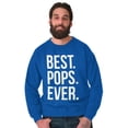 thumbnail image 3 of Best Pops Ever Dad Grandpa Far Day Men's Big & Tall Crewneck Sweatshirt Brisco Brands 2X, 3 of 5
