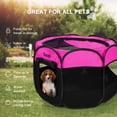 thumbnail image 3 of Pet Playpen Goozii para gatos y perros de interior, portátil, rosa, pequeño, 3 of 9