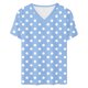 thumbnail image 4 of Camisetas Casuales de las Mujeres Impresas de Manga Corta con Cuello en V Blusa de Moda Cómoda para el Uso Diario Casual, 4 of 5